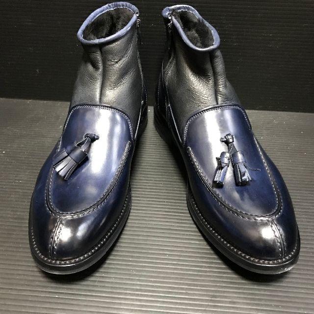 フランチェスコベニーニョ(Francesco Benigno)ブーツ 青 UK7 フランチェスコベニーニョ(Francesco Benigno)ブーツ 青 UK7
