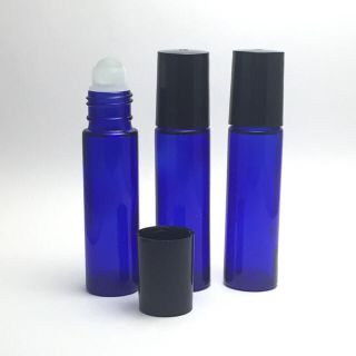 ロールオン遮光瓶 コバルトブルー 10ml 3本(アロマグッズ)