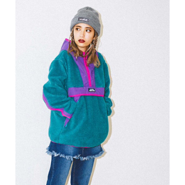 X-girl(エックスガール)のFLEECE ANORAK レディースのジャケット/アウター(ブルゾン)の商品写真