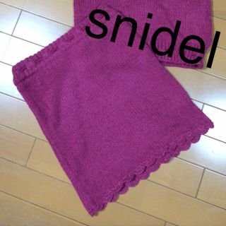 スナイデル(SNIDEL)のsnidelスカラップニットスカート(ミニスカート)