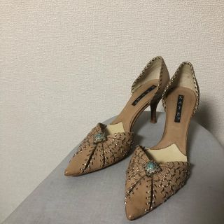 フラワー(flower)のvintage  kate ターコイズパンプス(ハイヒール/パンプス)