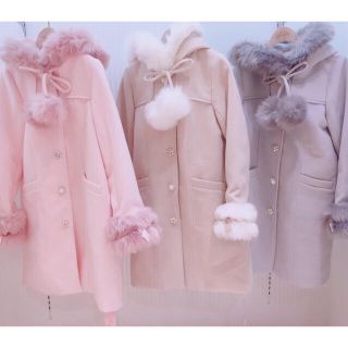 スワンキス(Swankiss)のSwankiss VR wool fur C/T ホワイト(ロングコート)