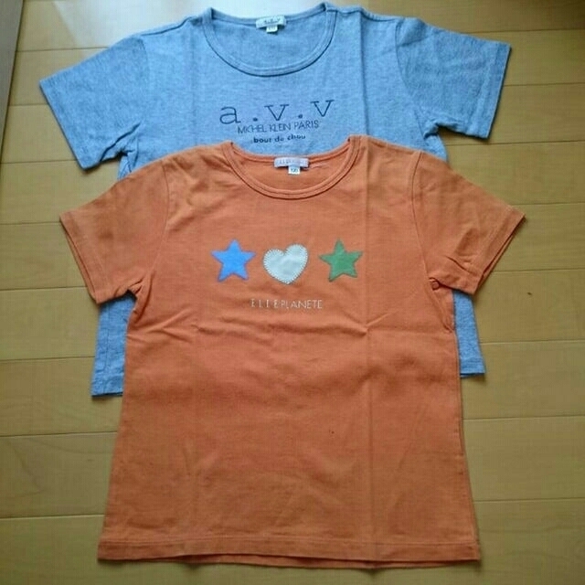 ELLE(エル)の値下げ中No.43　女の子 Ｔシャツ ELLE  aVV ２枚セット キッズ/ベビー/マタニティのキッズ服女の子用(90cm~)(その他)の商品写真