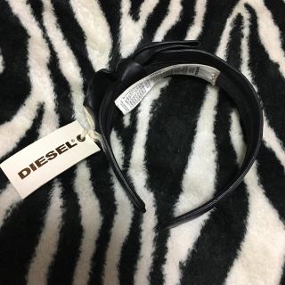 ディーゼル(DIESEL)のDIESEL 本革リボンカチューシャ(カチューシャ)