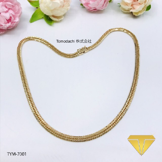 Japan Yellow Gold K18 Mカット ネックレス