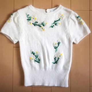 スナイデル(SNIDEL)のsnidel girl/刺繍ニットプルオーバー/120(ニット)