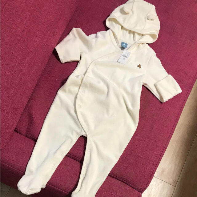 babyGAP(ベビーギャップ)のベビーギャップ★白くまロンパース80cm キッズ/ベビー/マタニティのベビー服(~85cm)(ロンパース)の商品写真