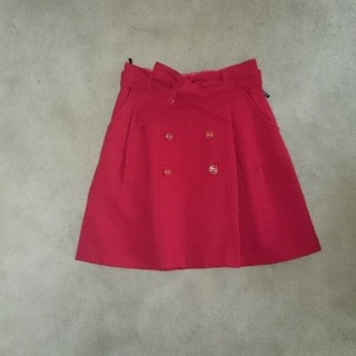 プーラフリーム(pour la frime)のプーラフリーム赤スカート(ミニスカート)