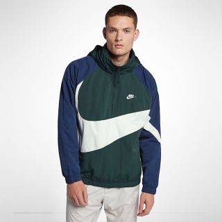 ナイキ(NIKE)の送料込！国内正規 S NIKE ANORAK BIG SWOOSH GREEN(マウンテンパーカー)