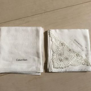 カルバンクライン(Calvin Klein)の結婚式 ハンカチ 白 カルバンクライン ニナリッチ(ハンカチ)