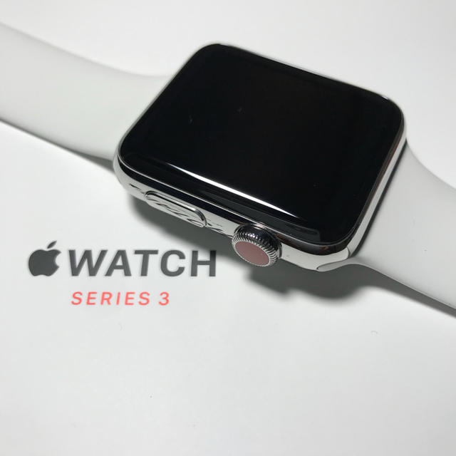 Apple Watch - 美品 AppleCare加入 series3 42mm ステンレス セルラー