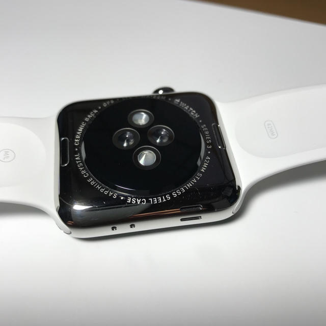 Apple Watch(アップルウォッチ)の美品 AppleCare加入 series3 42mm ステンレス セルラー メンズの時計(腕時計(デジタル))の商品写真