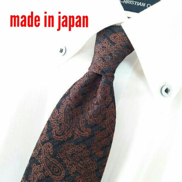 Calvin Klein(カルバンクライン)の美品 日本製 ARA ペイズリー柄 シルク ネクタイ メンズのファッション小物(ネクタイ)の商品写真