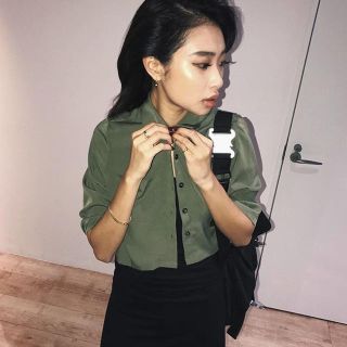 シールームリン(SeaRoomlynn)のjuemi Drop Pocket Short Chiffon Shirt (シャツ/ブラウス(長袖/七分))