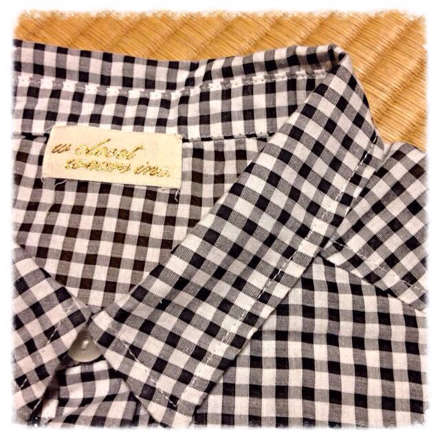 w closet(ダブルクローゼット)のギンガムチェックシャツ レディースのトップス(シャツ/ブラウス(半袖/袖なし))の商品写真