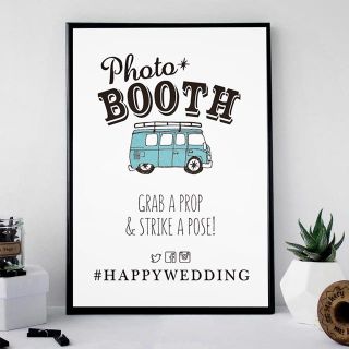 【結婚式】Instagram オリジナルハッシュタグ入 フォトブース サイン(ウェルカムボード)