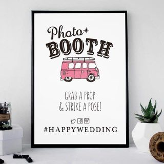 【結婚式】Instagram オリジナルハッシュタグ入 フォトブース サイン(ウェルカムボード)