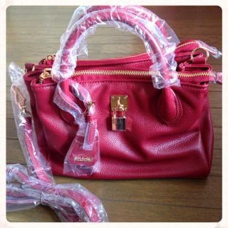 スナイデル(SNIDEL)の♡パッドロックバッグ Red♡(ハンドバッグ)