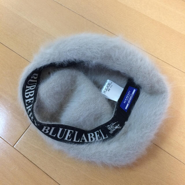 BURBERRY BLUE LABEL(バーバリーブルーレーベル)のBURBERRY BLUELABEL♡グレージュベレー帽 レディースの帽子(ハンチング/ベレー帽)の商品写真