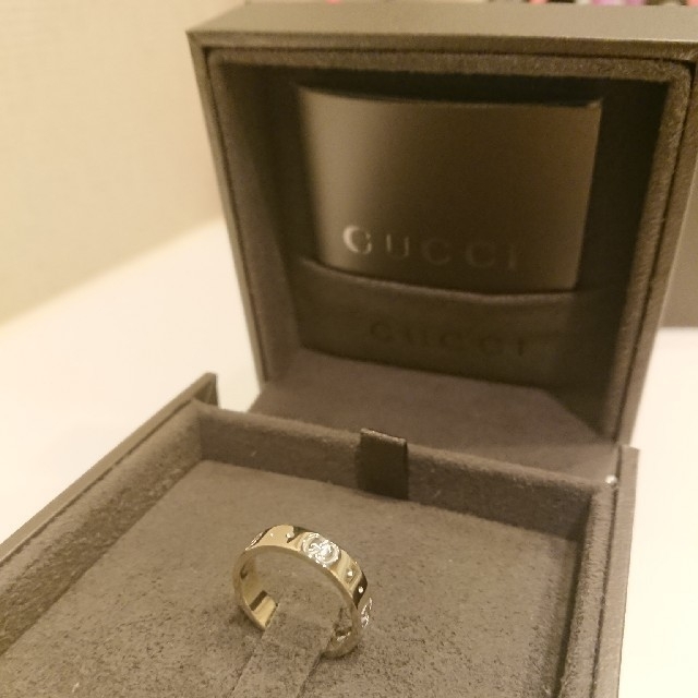 Gucci - 【値下げ】GUCCI グッチ アイコンリング ホワイトゴールド 7号