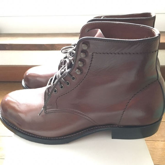 ブラウン 本革 宮城興業 革靴 24センチ レディースの靴/シューズ(ブーツ)の商品写真