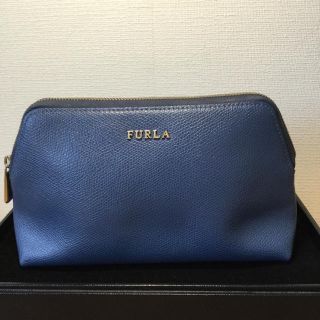 フルラ(Furla)の【FURLA】サフィアーノ・コスメポーチ／ブルー系(ポーチ)