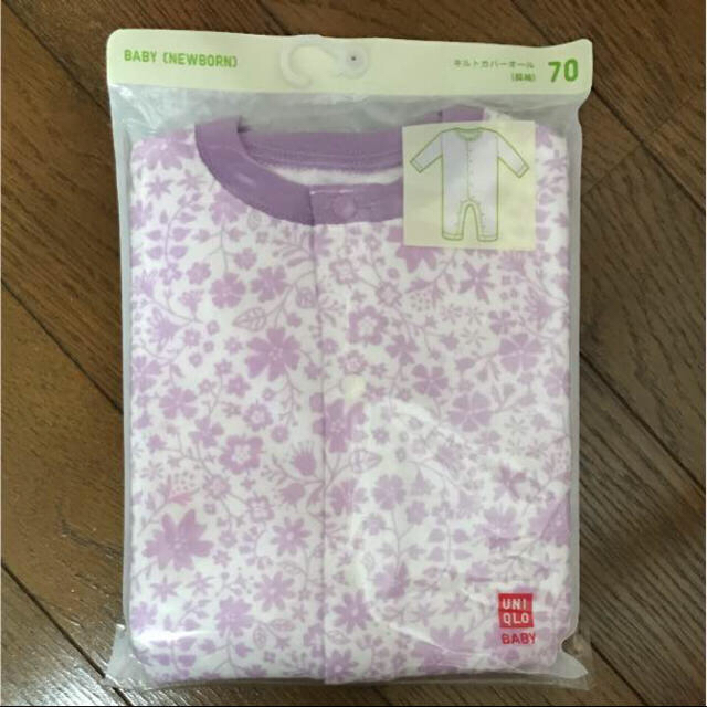 UNIQLO(ユニクロ)のUNIQLO キルトカバーオール 70 キッズ/ベビー/マタニティのベビー服(~85cm)(カバーオール)の商品写真