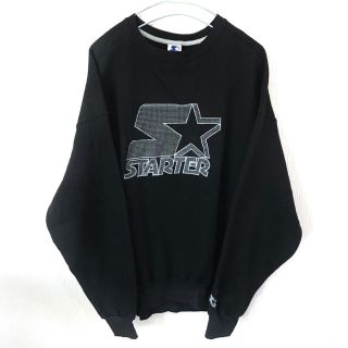 チャンピオン(Champion)のレア デッド USA 90s スターター ビッグロゴ スウェット XL 黒 新品(スウェット)