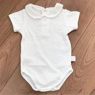 プチバトー(PETIT BATEAU)の♡laranjinha♡襟付き半袖ロンパース♡インポート♡(ロンパース)