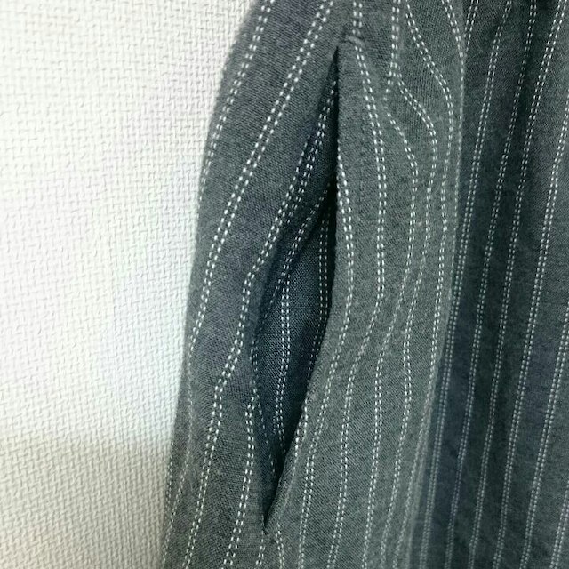 chocol raffine robe(ショコラフィネローブ)のミモレ丈ストライプ柄スカート レディースのスカート(ひざ丈スカート)の商品写真
