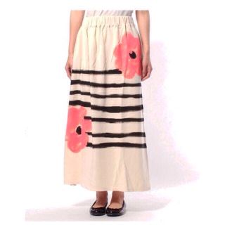 ツモリチサト(TSUMORI CHISATO)のネコフラワーボーダーT スカート(ロングスカート)