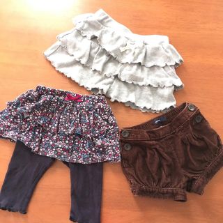 ベビーギャップ(babyGAP)の70cm ボトムス3点セット GAP ベルメゾン(パンツ)