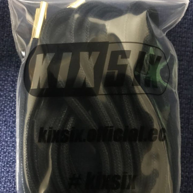 NIKE(ナイキ)のkwt様 専用kixsix  丸紐 160cm ブラック ゴールド メンズの靴/シューズ(スニーカー)の商品写真