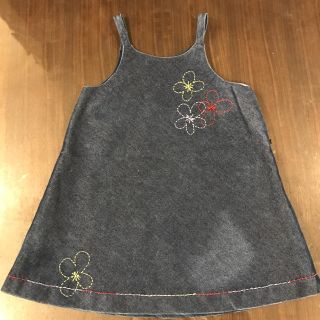 ベビーギャップ(babyGAP)のBabyGap刺繍デニムワンピース90〜100(ワンピース)