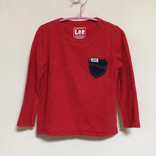 リー(Lee)の【LEE】ロングTシャツ 赤 100cm(Tシャツ/カットソー)