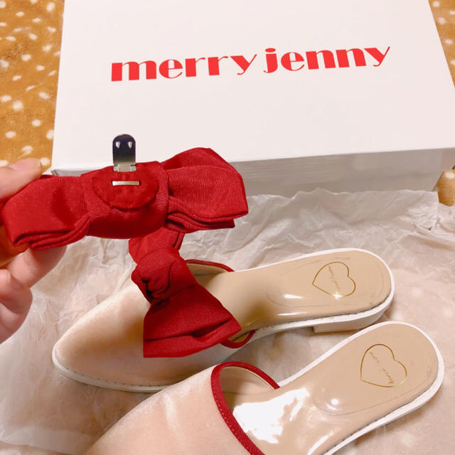 merry jenny(メリージェニー)のスリッパリボンサンダル (ピンク) 23.5-24.0 レディースの靴/シューズ(サンダル)の商品写真