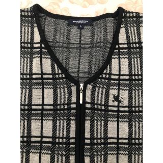 バーバリー(BURBERRY)のお値下げ！美品！バーバリーロンドン★チェックニット ブラック(ニット/セーター)