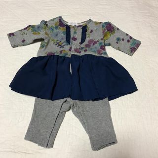 ハッカベビー(hakka baby)の美品♡ハッカベビーhakkababyの厚手ロンパースS60.70冬、春先に♡(ロンパース)