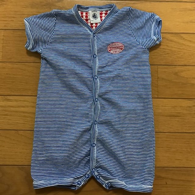 PETIT BATEAU(プチバトー)のプチバトーロンパース サイズ67cm キッズ/ベビー/マタニティのベビー服(~85cm)(カバーオール)の商品写真