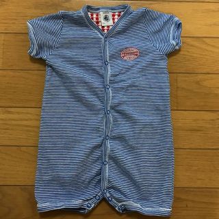 プチバトー(PETIT BATEAU)のプチバトーロンパース サイズ67cm(カバーオール)