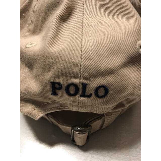 POLO RALPH LAUREN(ポロラルフローレン)の新品未使用 ポロ ラルフローレン CAP ベージュxネイビーポニー レディースの帽子(キャップ)の商品写真