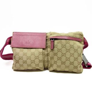 有名なブランド GUCCI マーモント ウェストバッグ ピンクベージュ