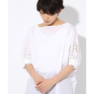 ニコアンド(niko and...)の❗本日限定価格→終了❗niko and...　袖レースドルマンワンピース(ミニワンピース)