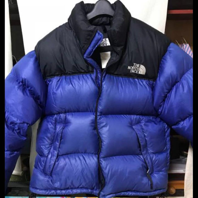 【人気】North Face ヌプシ メンズ　ノースフェイス　ブルー　青　ダウン