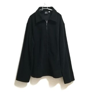 コムデギャルソン(COMME des GARCONS)の襟付き 黒 ジップ ロングスリーブ(Tシャツ/カットソー(七分/長袖))