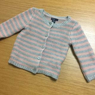 ベビーギャップ(babyGAP)のbabygapボーダーカーディガン 70cm(カーディガン/ボレロ)