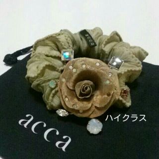 acca ヘアゴム　シュシュ　薔薇