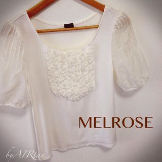 メルローズ(MELROSE)のシースルー♡スリーブ カットソー(カットソー(半袖/袖なし))