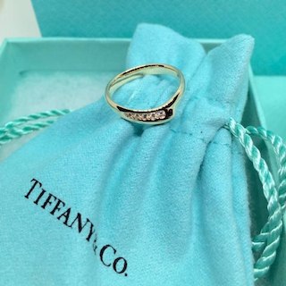 ティファニー(Tiffany & Co.)の3%offsale【未使用品】オープンハート ダイヤモンド リング k18RG(リング(指輪))
