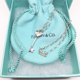ティファニー(Tiffany & Co.)の3%offsale【美品】ダイヤモンド ハートキー オーバルチェーン ネックレス(ネックレス)